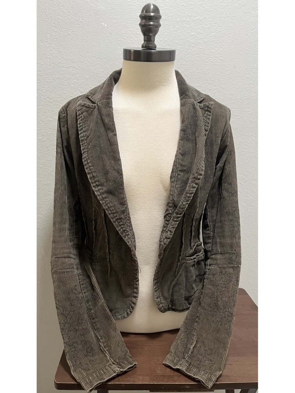 VTG Periscope Olive Green Corduroy Blazer Jacket Sz M Y2K